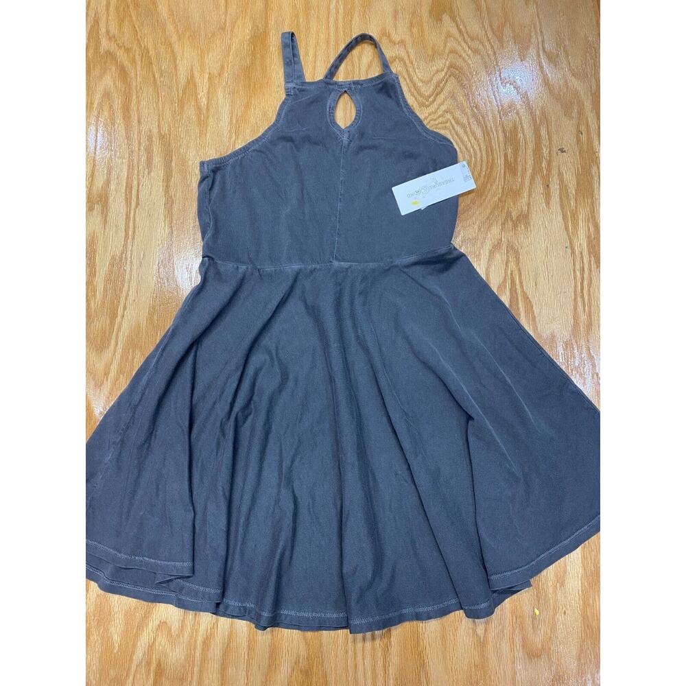 Treasure & Bond Dress Womens Large (10/12) Blue Sleeveless Keyhole Halter B61